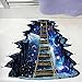 CNUSER 3D Galaxy Bridge Floor Wall Sticker, Removable Mural Decals Vinyl Art Living Room Decors