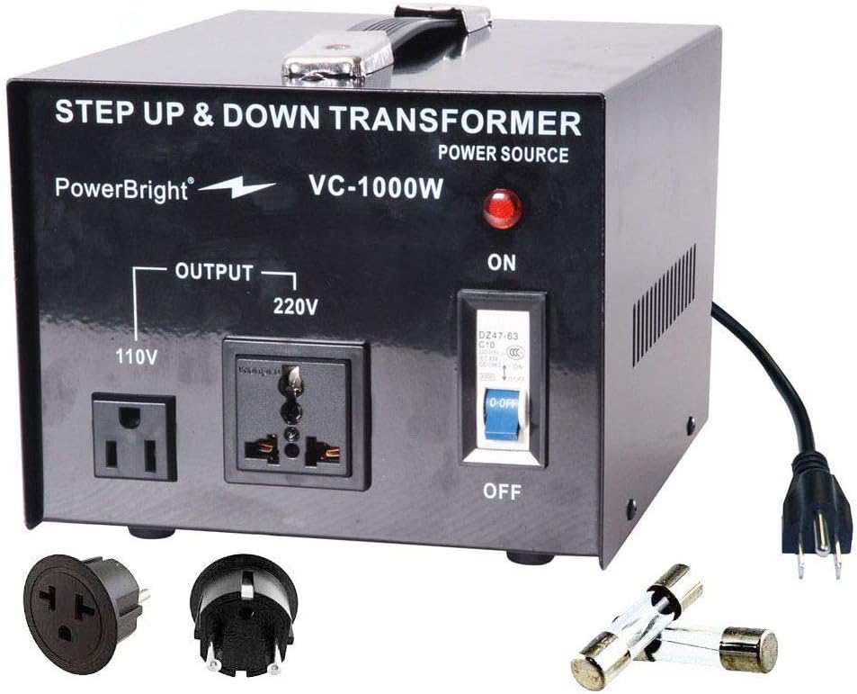 PowerBright Step Up & Down Transformer, Power ON/Off Switch, Can be Used in 110 Volt Countries and 220 Volt Countries, Convert from 220-240 Volt to 110-120 Volt AND from 110-120 Volt to 220-240 (500W): Home Audio & Theater