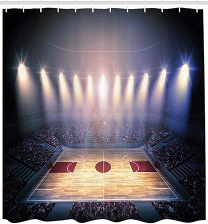 Cortina de ducha de baloncesto de 1 pieza Arena de baloncesto