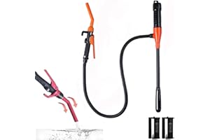 GENERIC 2024 New Portable Power Battery Pump, Portable Battery Pump for Gas, Fuel, Diesel, Water Transfer, Portable Fuel Transfer Pump Battery Operated Electric Siphon Pump,Easy To Use Hand Pump (Red Orange)