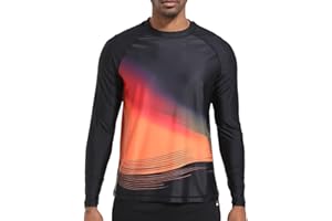 VAYAGER Men's Swim Shirts UPF 50+ Rash Guard Long Sleeve Quick Dry T-Shirt Loose Fit Water Fishing UV Protection Shirts