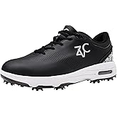 ZVC Golf Shoes Men with Spikes Non-Slip Water-Resistant Lightweight Breathable Professional Spiked Footwear Outdoor