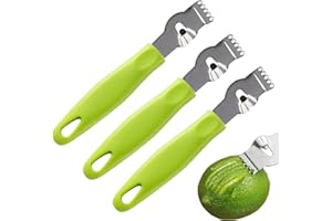 3Pcs Lemon Zester Tool Citrus Peeler Zester Grater with Plastic Handle Stainless Steel Fruit Grater Peeling Knife Multipurpos