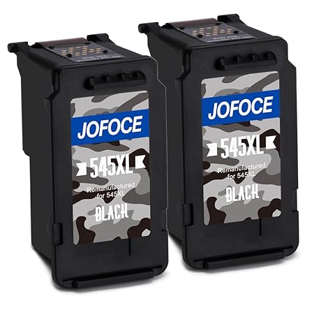 Jofoce Remanufactured Canon PG-545XL Druckerpatronen 2 Schwarz, Kompatibel mit Canon Pixma MG2450 MG2550S iP2850 MX495 MG3050