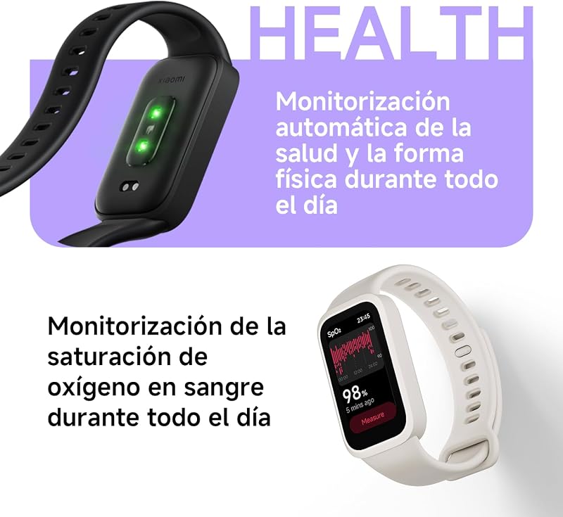 Smart Band 9 Active - Pulsera de Actividad, autonomía de hasta 18 días, Pantalla TFT de 1,47" con tasa de refresco de 60 Hz, 5ATM, App Mi Fitness, Negro (Versión ES)