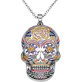 Controse Floral Sugar Skull Necklace