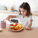 PandaEar 8 Pack Stainless Steel Baby Feeding Set with Suction Plates Cups view 2