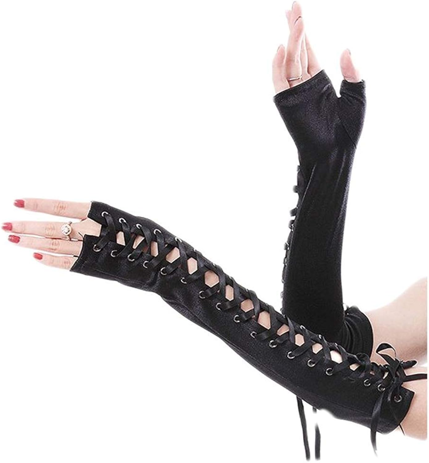 Gloves Without Fingers Gloves Bridal Fingerless Lace Ladies Arm Fashion