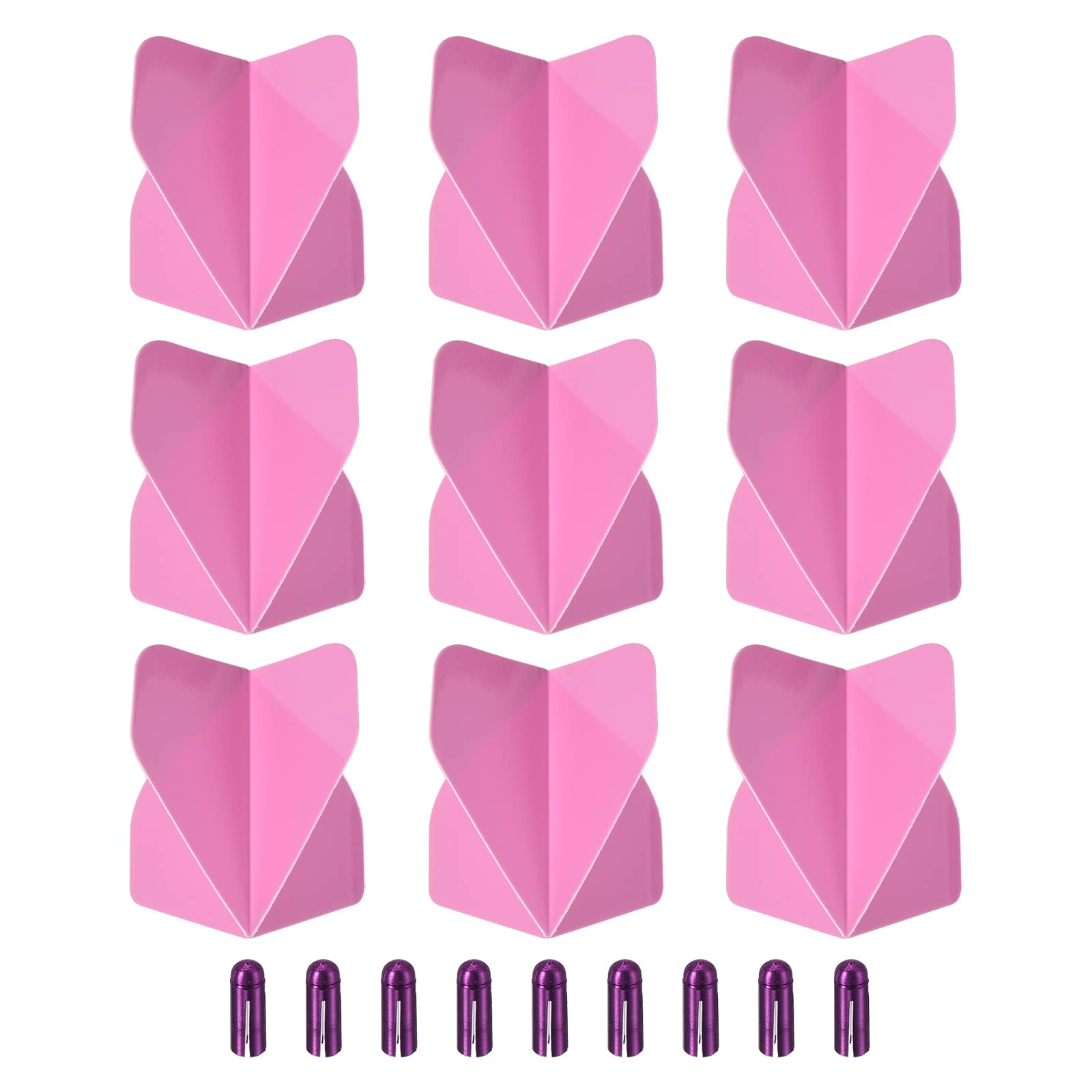 PATIKIL Dart Flights & Accessories, 9 Sets Darts Flights & 9 Flights Protectors Darts Accessories Kit for Soft Tip Steel Tip, Light Purple