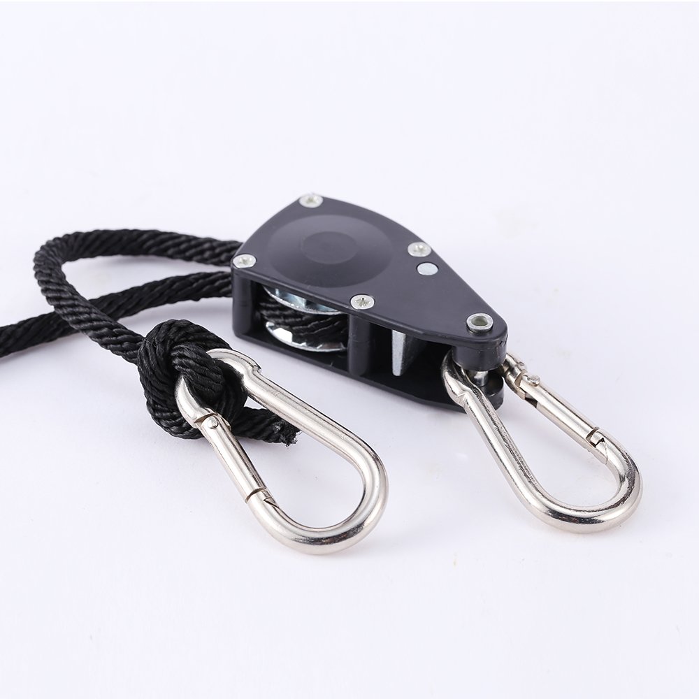 iPower 1/4 Inch 8Feet Long Adjustable Heavy Duty Rope Clip Hanger