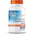 Doctor's Best Glucosamine Chondroitin Msm with OptiMSM Capsules, Supports Healthy Joint Structure, Function & Comfort, Non-GMO, Gluten Free, Soy Free, 240 Count (Pack of 1)