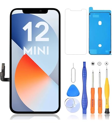 LCD-vervangingsset Voor IPhone 12 Mini – 5,4 Inch, Touchscreen Met Frame, Inclusief Reparatiegereedschap En Lijm 3 miniatura