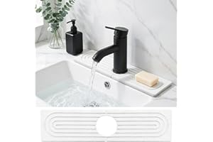 Faucet Mat for Kitchen Sink, Diatomite Fast Drying Stone Sink Tray, Super Absorbent Stone Splash Guard Drip Mat for Kitchen a
