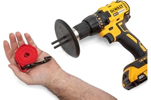 Kalinar Strap Trap Ratchet Strap Winder Drill Attachment - Drill Accessory for Strap Rolling - with Protective Shield