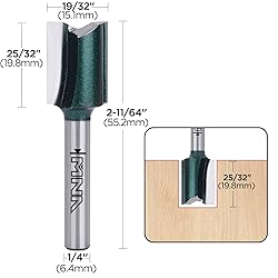 MNA 15mm (Dia.) Double Flute Straight Bit with