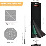 HEIMUNI Parasol Cover 2-4m Cantilever 230x67x67 Waterproof UV 420D Oxford view 2
