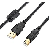XBOHJOE USB 2.0 Printer Cable 30 FT USB Type A Male to B Male Printer Scanner Cord for HP, Canon, Lexmark, Epson, Dell USB a 