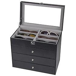 Eapmic 4 layer 24Slots Eyeglass Sunglass Storage