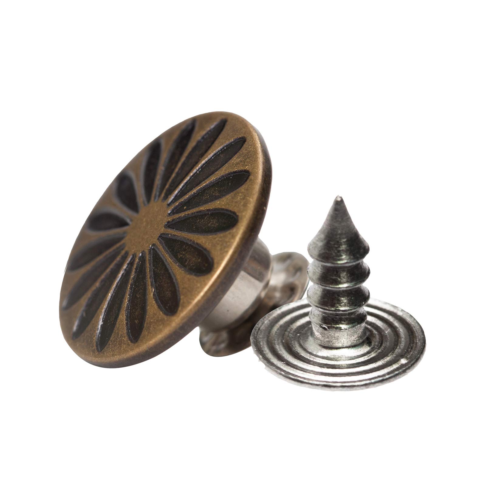 Photo 1 of 20 Set 17mm Replacement Jeans Buttons - Metal Snap Denim Buttons Kit with Rivets