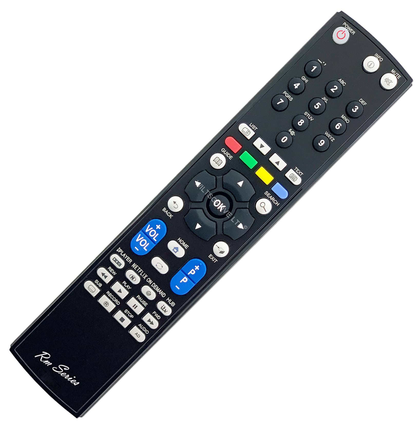 RM Series Replacement FREESAT 4K REMOTE CONTROL FOR ARRIS MODELS UHD-X/UHD-4X-500GB / UHD-4X-1000GB / UHD-4X-2000GB SET TOP BOXES