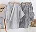 Soojun Men's Kimono Style Top with Pocket and Short Pajamas Set, #1 Grey, L
