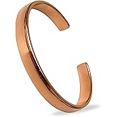 FineCopp Pure Copper Bracelet for Men & Women – Adjustable Open Cuff, Solid Tibetan Handmade Wellness Bangle for Joint Pain & Energy Healing