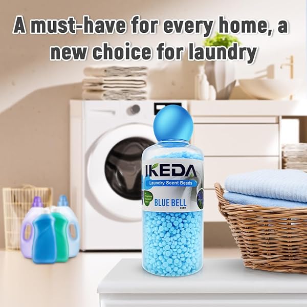 IKEDA SCENTS LAUNDRY BOOSTER BEADS, SAKURA SCENT, EASY TO DISSOLVE, 7.05 OZ (BLUE WIND CHIMES)
