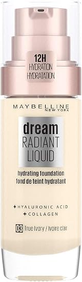 Maybelline Dream Radiant Liquid Foundation True Ivory 03 30 ml Hydrating