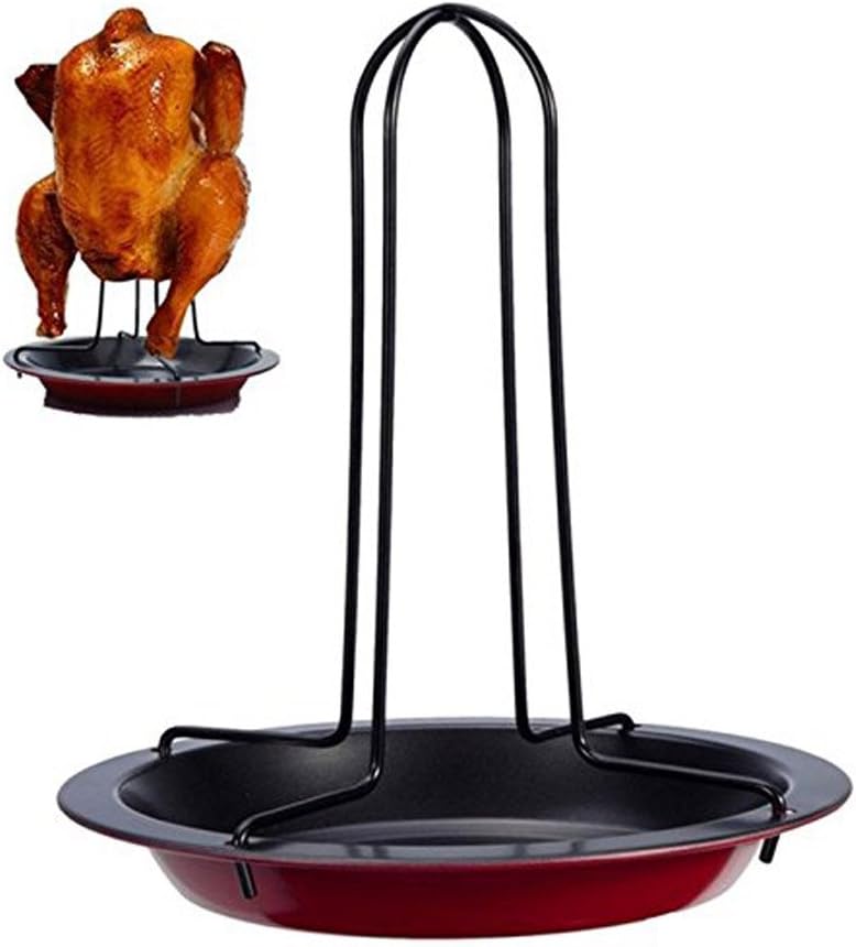 Chicken Roaster Rack Grill Nonstick Carbon Steel Holder