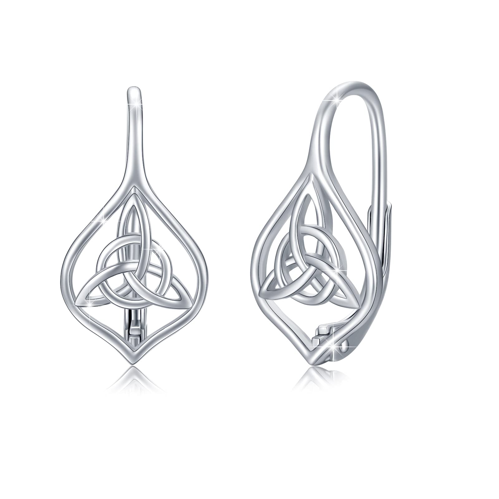 Celtic Earrings 925 Sterling Silver Irish Celtic Knot Small Hoop Earrings for Girls Celtic Jewellery for Women Mother Daughter