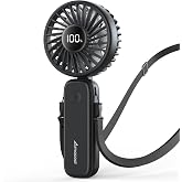 AMACOOL Handheld Fan Foldable, 5000mAh Rechargeable Hand Fans with Powerful Cooling, 4 Speeds, LED Display, Portable Fan for Travel,Concerts,Makeup,Lash,Outdoor Events,Gifts Women