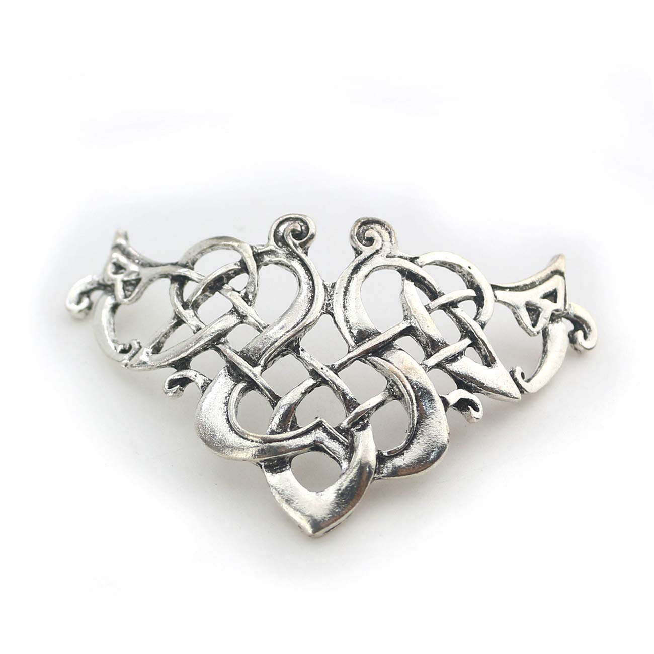 Tinsow 2 Pcs Silver Celtic Hair Slide Hairpins Hair Accessories Hair Clips, Creative Hair Barrette Minimalist Hair Claw Hair Pin Hair Accessories for Women (Style C H) : Beauty