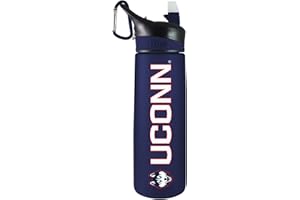 THE FANATIC GROUP University of Connecticut Tritan Plastic Frosted Sport Bottle, Design-1 - Navy