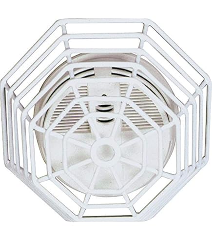 Smoke Detector Cover – Hollow Iron Anti-Theft & Collision Guard, Pre-Drilled, 5.2x1.97 Inches, Silver, For Home & Office