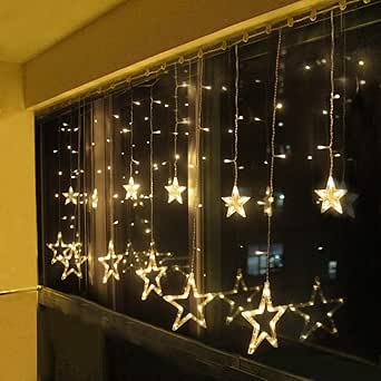 SALCAR 5 LED-lichtgordijn ijsregen 3 voedingskabel, decoratieve LED- lichtketting et 200 spatwaterdichte LED's, 31V veiligheidsvoeding, 8 bedrijfsodi et geheugenfunctie - war wit | Kerst | Joybuy
