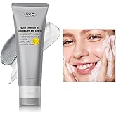 VGO Facial Cleanser, Daily Face Wash of Double Care and Effects, Cleansing Mud Mask & Amino Acid Cleansing All in One Gentle Face Cleanser, 3.52 Oz
