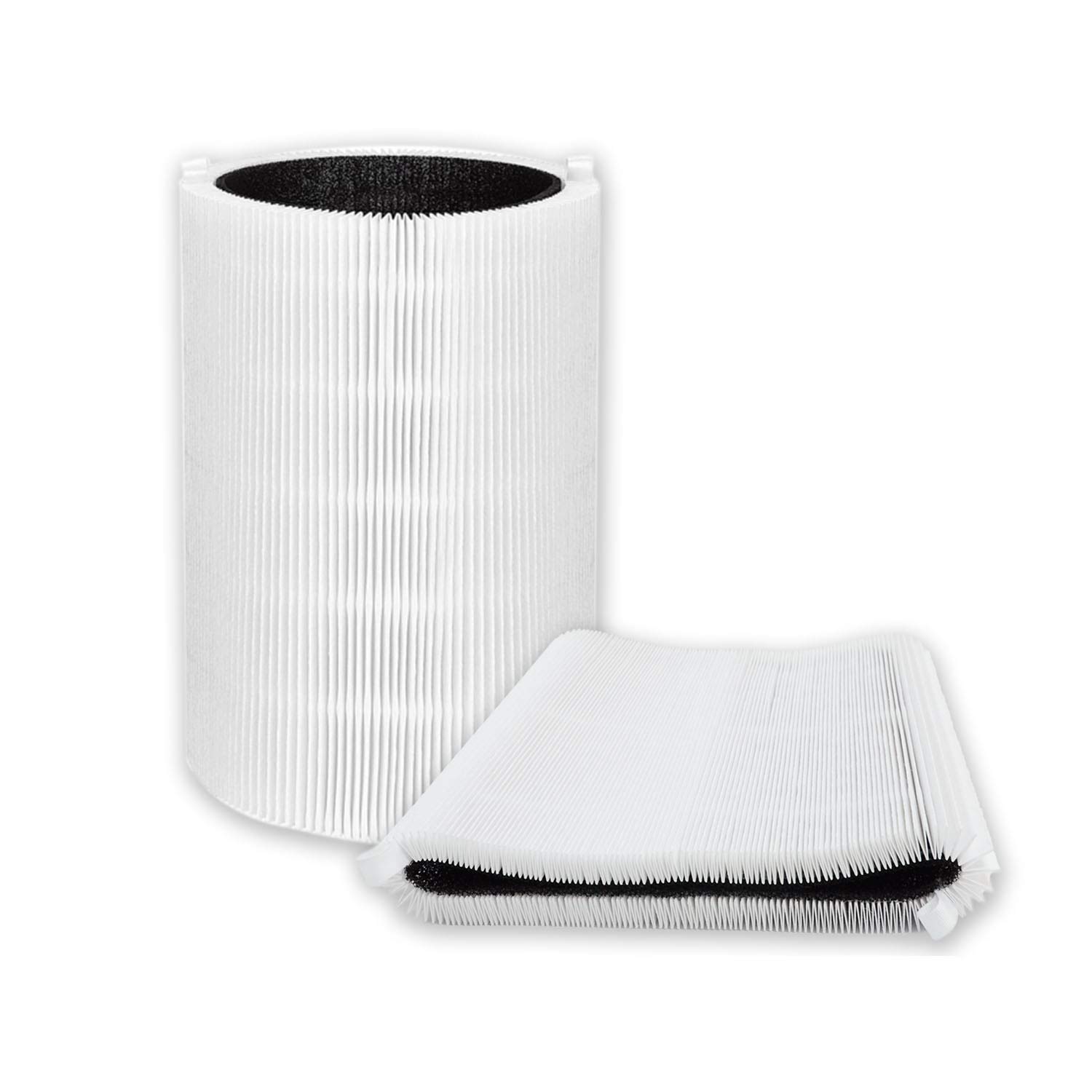 PUREBURG Replacement True HEPA Filter Compatible with Blueair Blue Pure 411 411+ 3210 Air Purifiers,H13 True HEPA Particle Activated Carbon 2-Pack