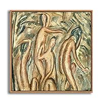 Framed Canvas Wall Art Metaphysical Still Life with Triangle by Giorgio Mordian Canvas Prints Home Artwork Decoration for Living Room,Bedroom - 16x16 inches