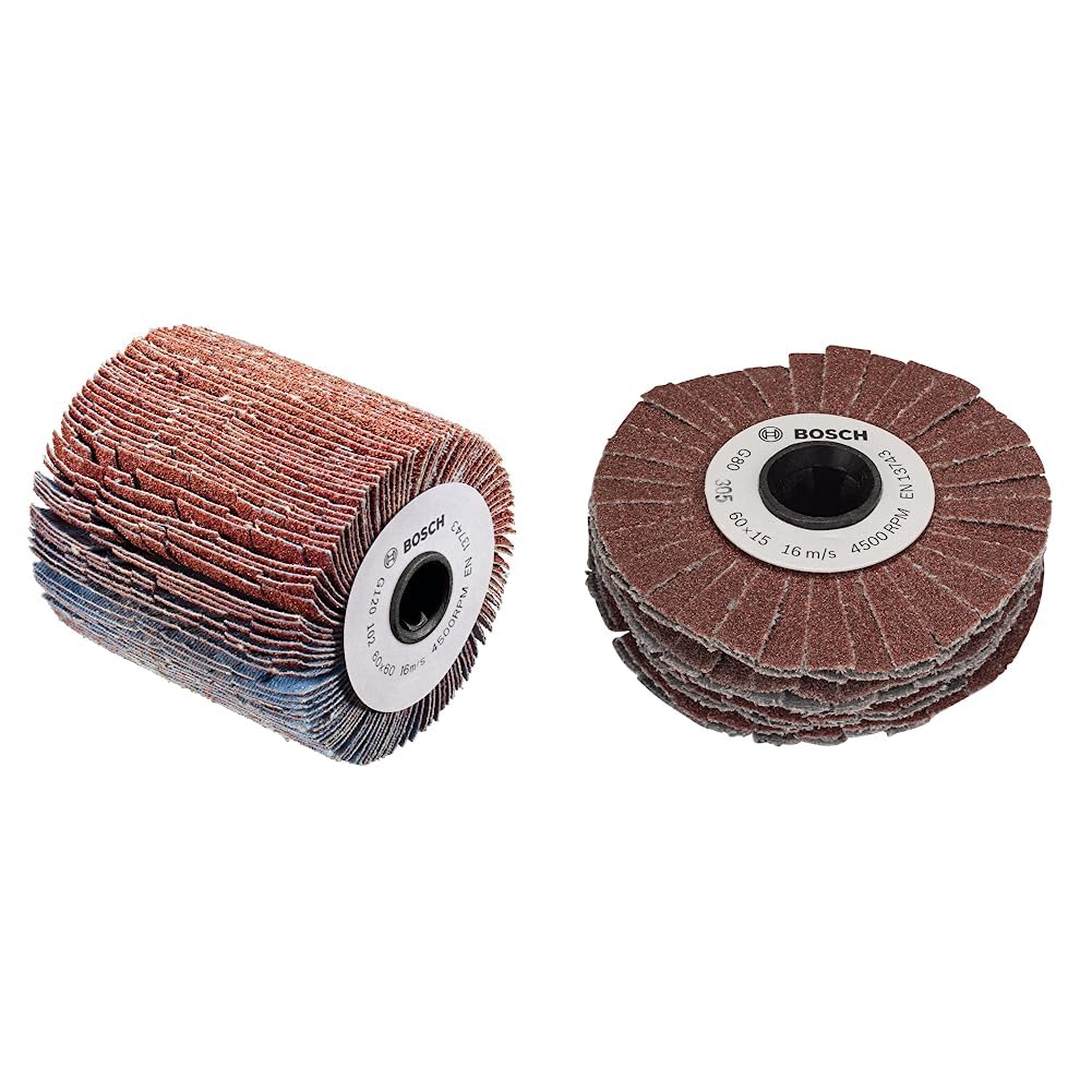 Bosch 1600A0014V Sanding Lamella Roll LR60 K80 and 1600A00154 Sanding Flexible Roll SW15 K80 for Bosch PRR 250 Removing Roller