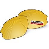 iLikeo PRO+ Polycarbonate Non-Polarized Replacement Lenses for Smith Parallel D-Max Sunglass - HD Yellow
