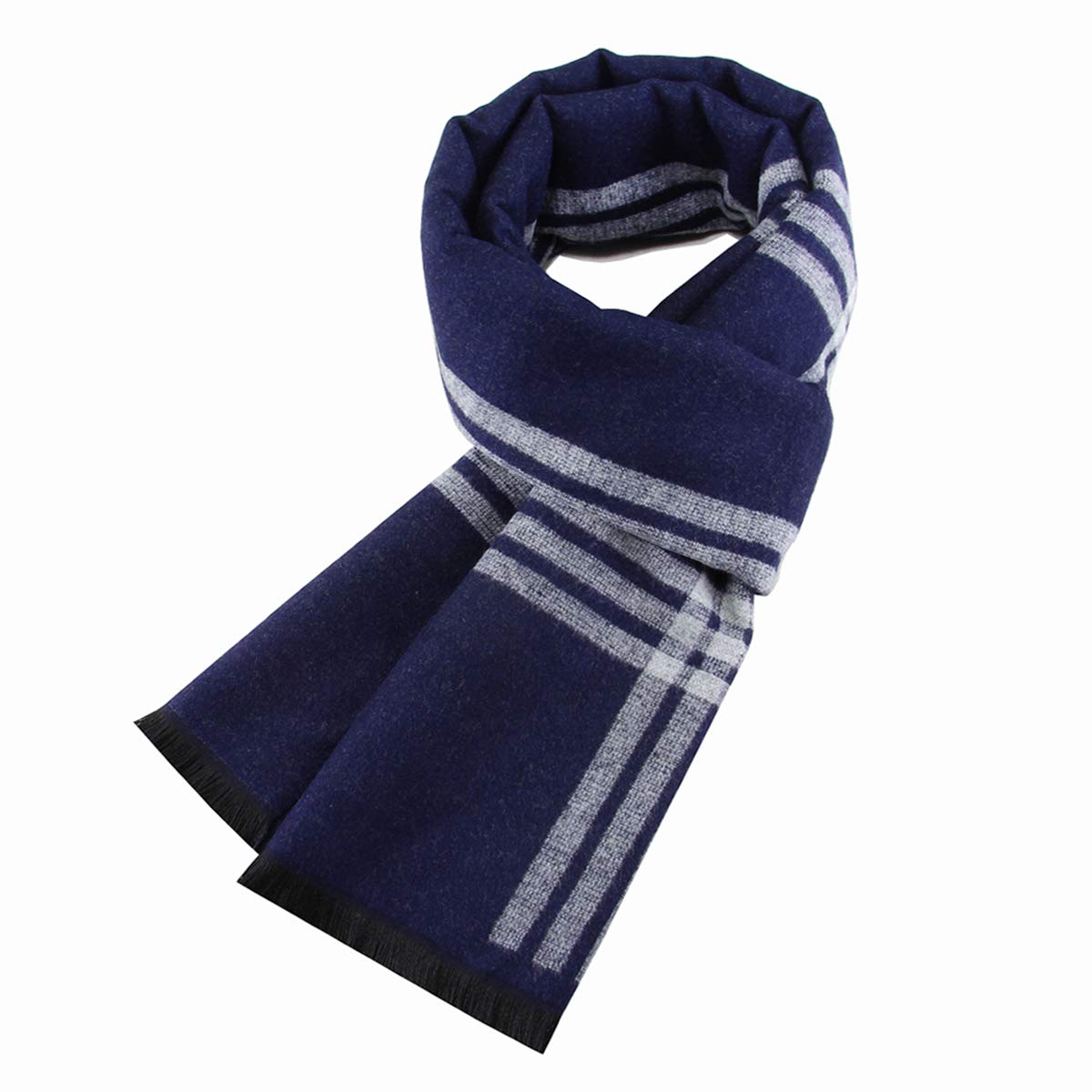 Ueither Men's Soft and Cosy Tartan Check Scarf Long Warm Lightweight Winter Scarf Scarves (180cm x 30cm, Color 16)