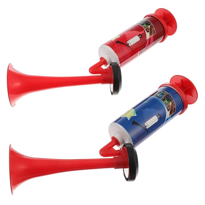 Toyvian 2pcs Air Horn Pump Noisemakers Sporting Events Parties Cheering