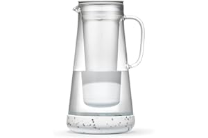 LifeStraw Home Glass and Silicone Base White Tested to Protect Against Bacteria, Parasites, Microplastics, Lead, Mercury, and