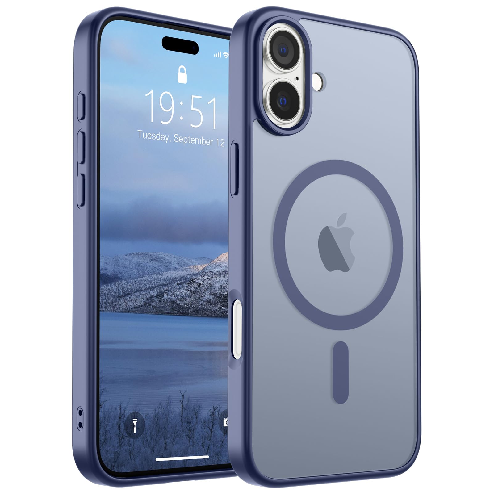 Photo 1 of SUPFINE Magnetic for iPhone 16 Plus Case (Compatible with MagSafe) (Military Grade Drop Protection) Slim Translucent Matte Shockproof with Anti-Fingerprint Phone Case,Lavender Gray