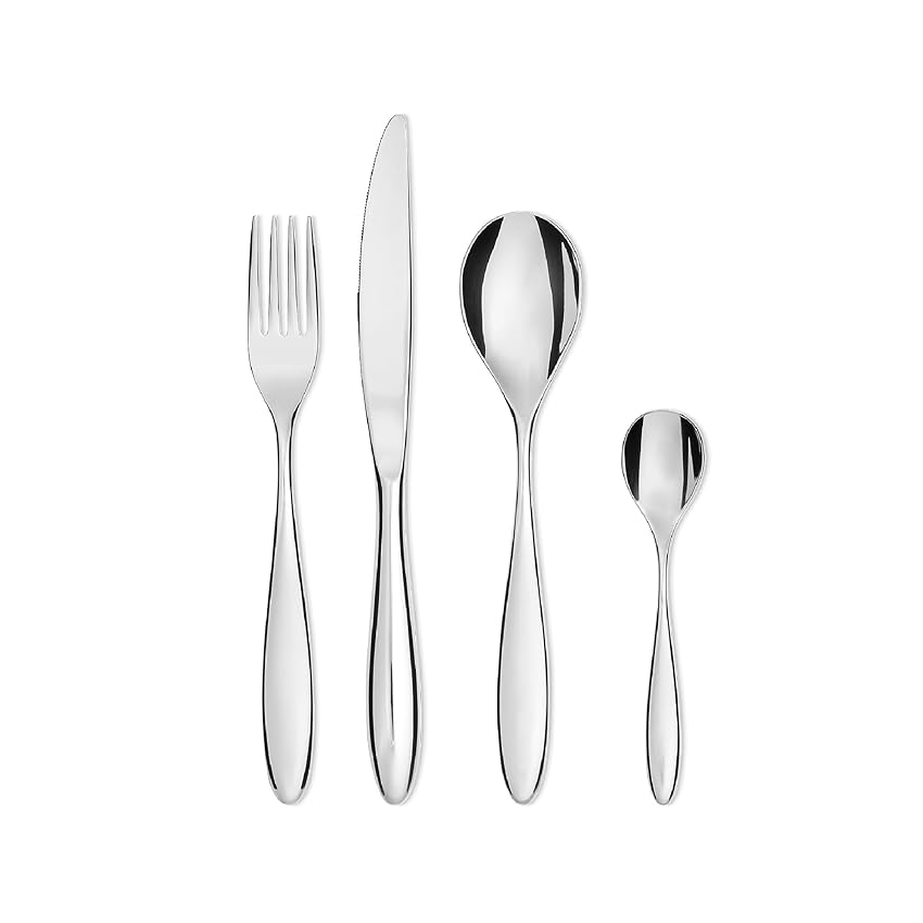 Alessi Mami SG38S24M Servizio Completo di Posate di Design 24 Pezzi in Acciaio Inox