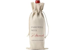 YUANHAO 1Pcs Retirement Gifts for Woman Men Wine Bag Retirement Wine Gift Bag Happy Retirement Party Decorations Retired Gifts Leaving Gifts for Coworkers Boss Pairs Well With Retirement Wine Bag
