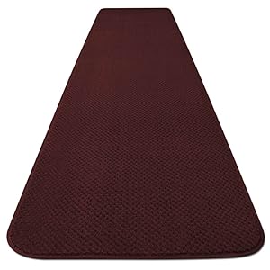 House, Home and More Skid-Resistant Carpet Runner - Burgundy Red - 4 Feet X 27 Inches