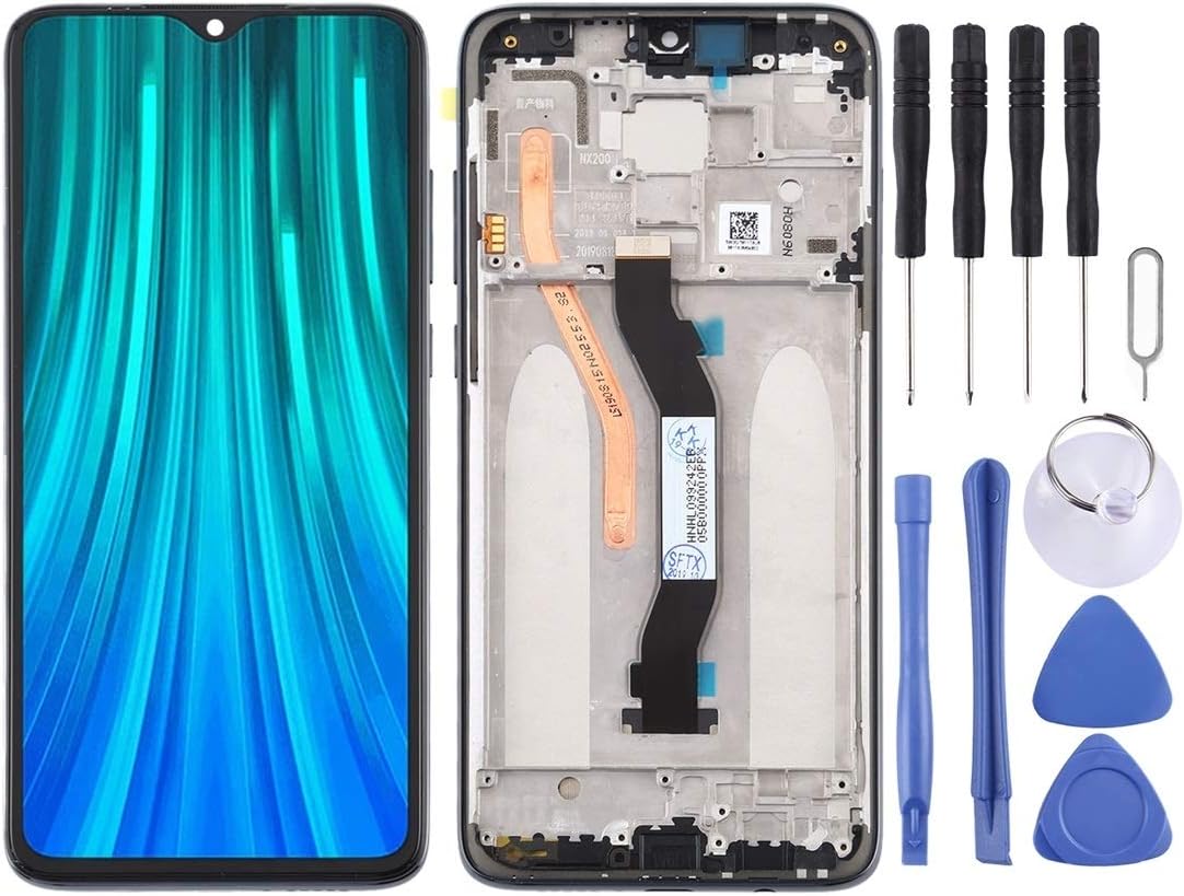 Zhangl Mobile Phone LCD Screen LCD Screen and Digitizer Full Assembly with Frame for Xiaomi Redmi Note 8 Pro (Black) LCD Screen (Color : White)