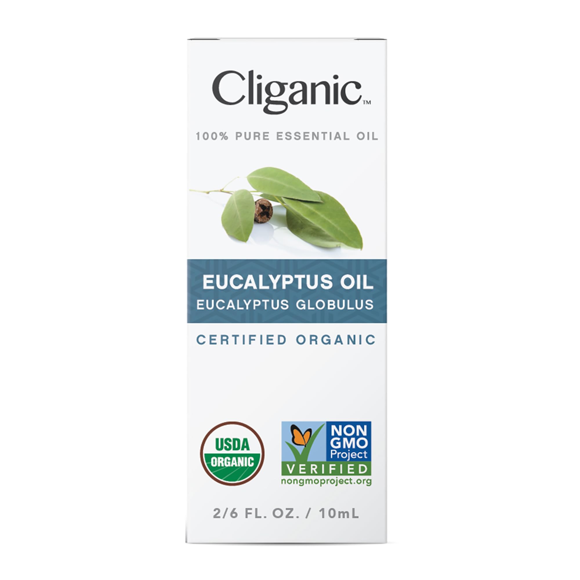 Cliganic USDA Organic Eucalyptus Essential Oil, 100% Pure | Natural Aromatherapy Oil for Diffuser Steam Distilled | Non-GMO Verified (Packaging May Vary)