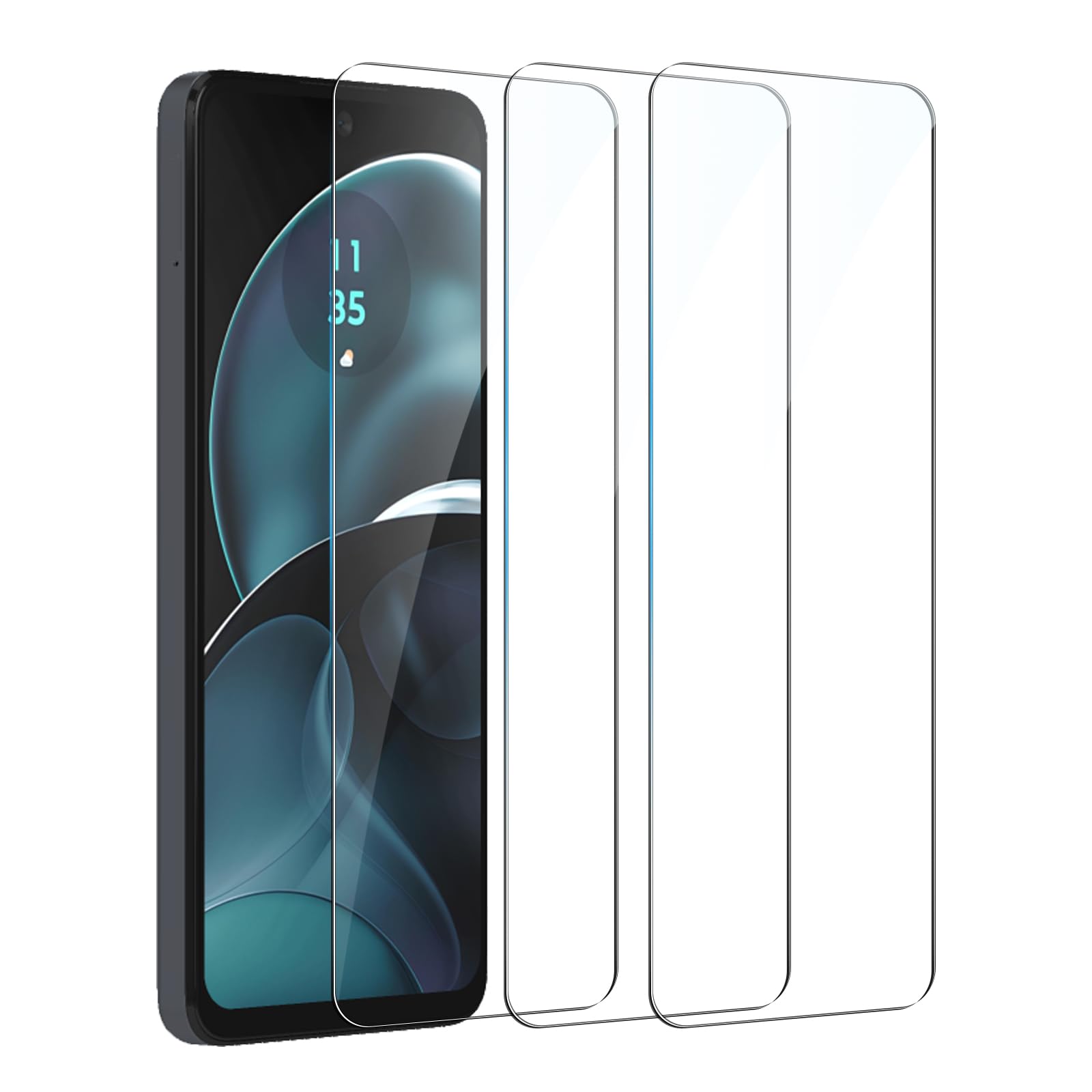 [3 Pack] Screen Protector Tempered Glass for Motorola Moto G14,Fingerprint ID Compatible,Scratch Resistant,Easy Installation,9H Hardness